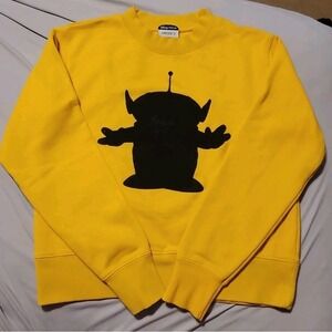 Women's Sweatshirt Disney Pixar TOY STORY Yellow Forever 21 Long Sleeve Small